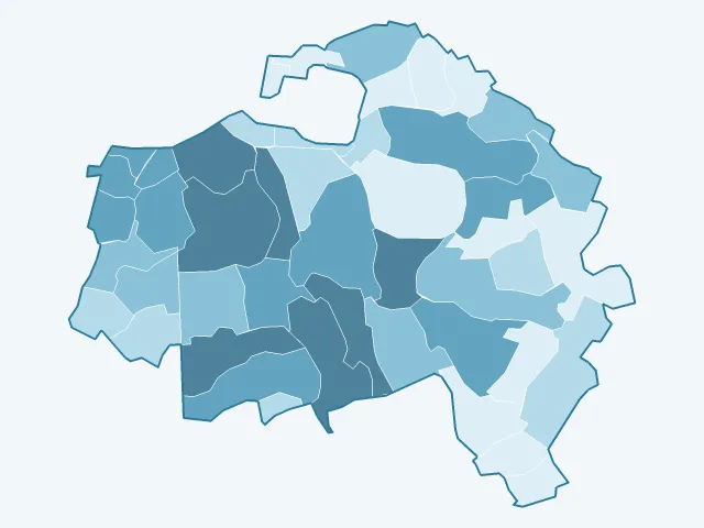 Carte du taux de chômage dans le Val-de-Marne (94)