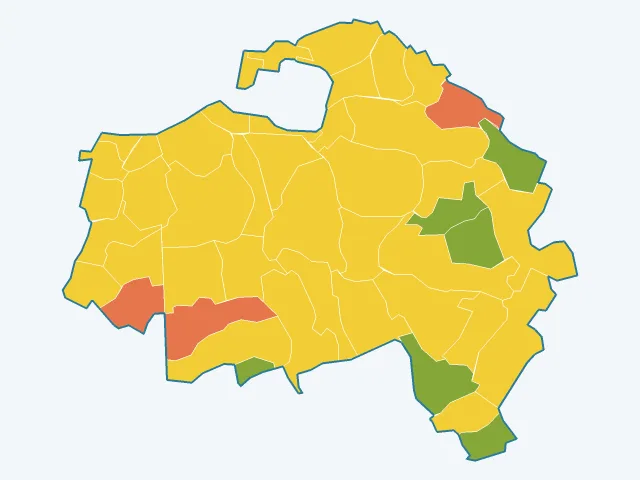 Carte de l'indice de tranquillité dans le Val-de-Marne (94)