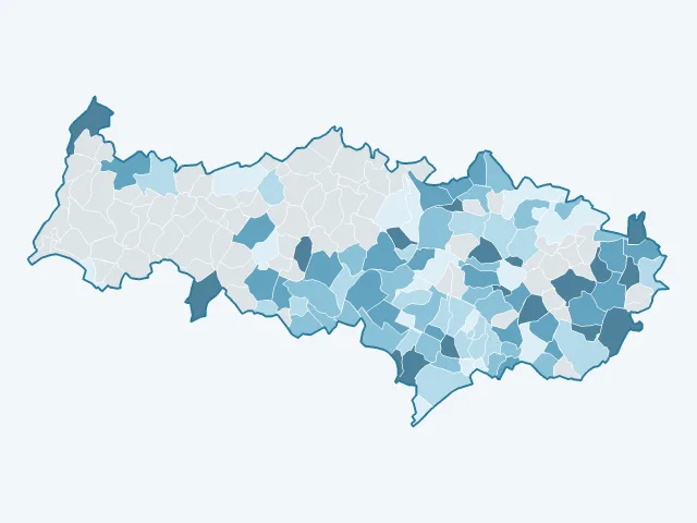Carte de l'évolution des prix immobiliers dans le Val-d'Oise (95)