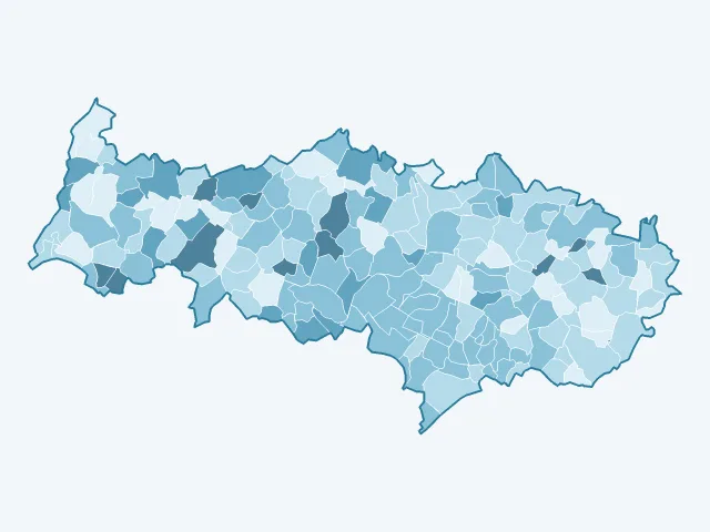 Carte du vote Anne Hidalgo dans le Val-d'Oise (95)
