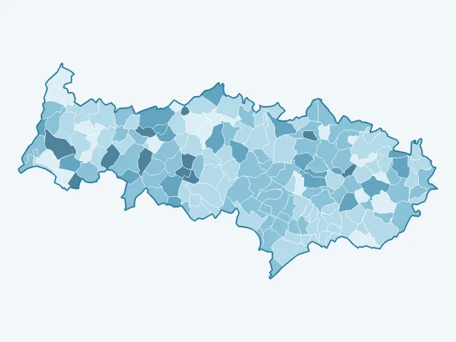 Carte du vote Fabien Roussel dans le Val-d'Oise (95)