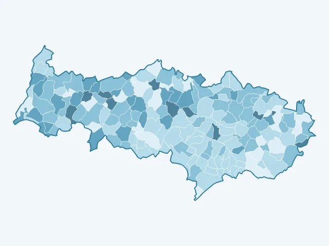 Carte du vote Jean Lassalle dans le Val-d'Oise (95)