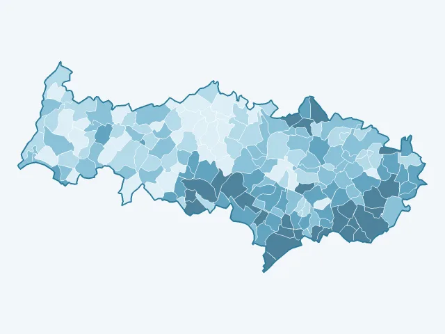 Carte du vote Jean-Luc Mélenchon dans le Val-d'Oise (95)