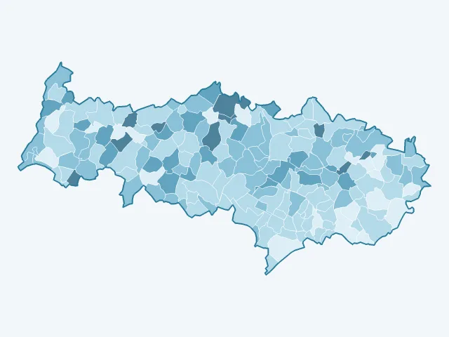 Carte du vote Nicolas Dupont-Aignan dans le Val-d'Oise (95)