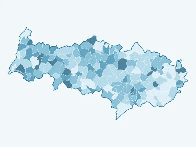 Carte du vote Valérie Pécresse dans le Val-d'Oise (95)