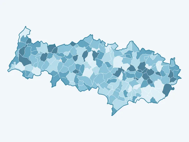 Carte de la population active dans le Val-d'Oise (95)