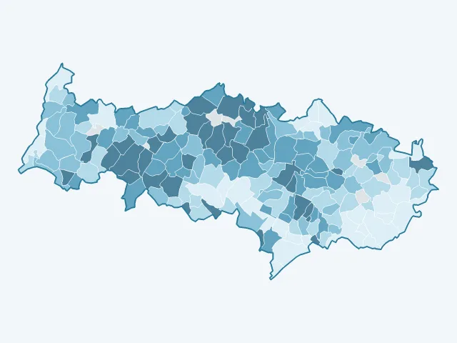 Carte du revenu moyen dans le Val-d'Oise (95)