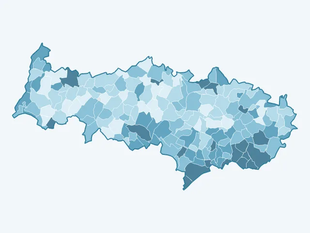 Carte du taux de chômage dans le Val-d'Oise (95)