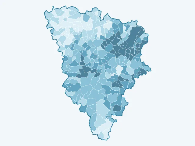 Carte du vote Emmanuel Macron dans les Yvelines (78)