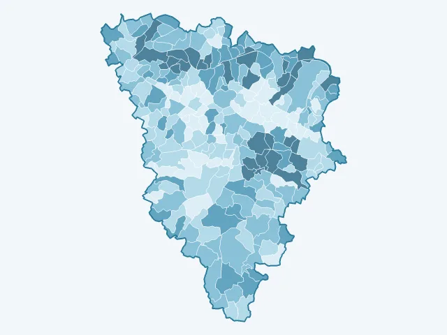Carte du vote Jean-Luc Mélenchon dans les Yvelines (78)