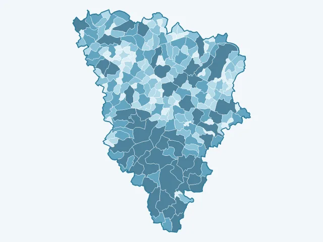 Carte de la superficie dans les Yvelines (78)