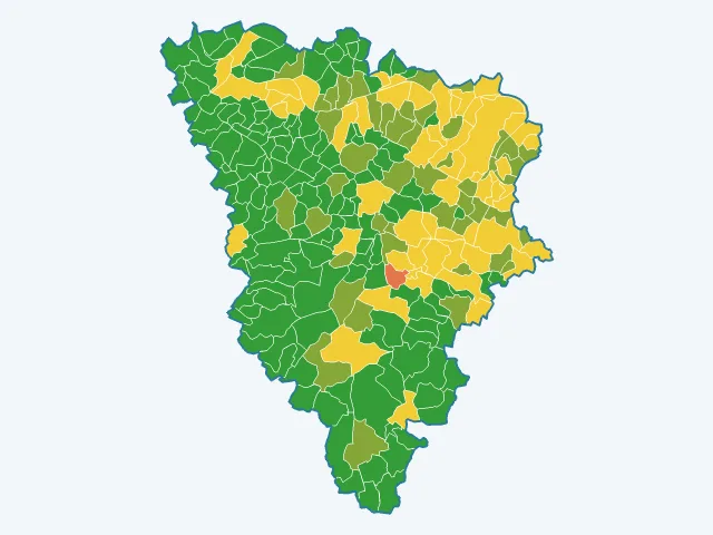 Carte de l'indice de tranquillité dans les Yvelines (78)