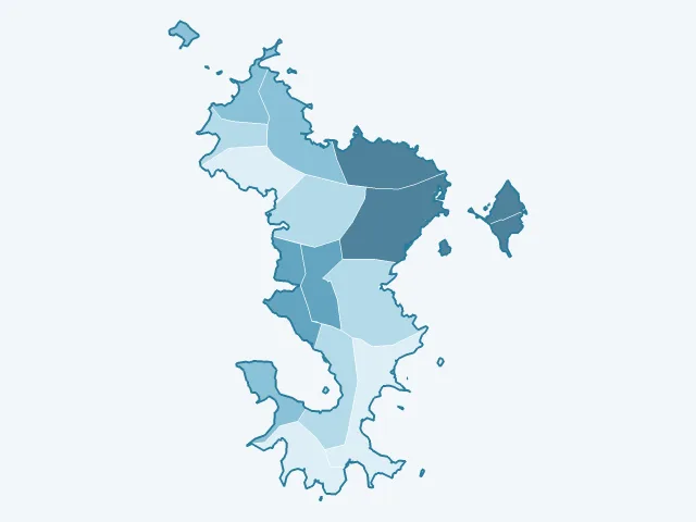Carte de la densité de population à Mayotte (976)
