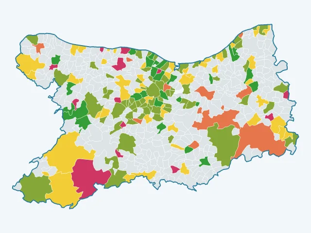 Carte de l'éducation et de la culture dans le Calvados (14)