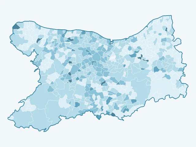 Carte du vote Anne Hidalgo dans le Calvados (14)