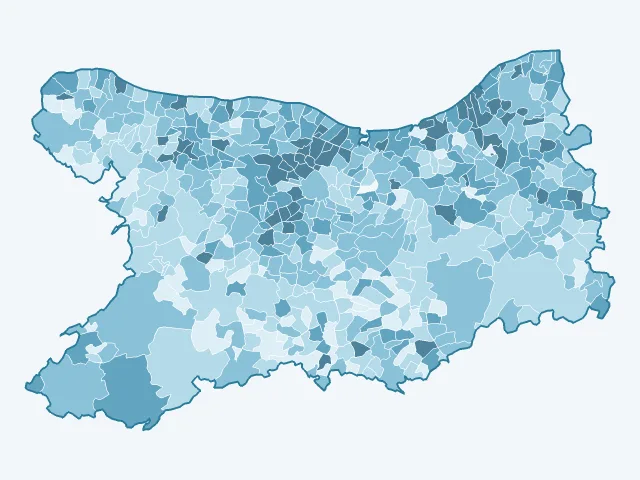 Carte du vote Emmanuel Macron dans le Calvados (14)