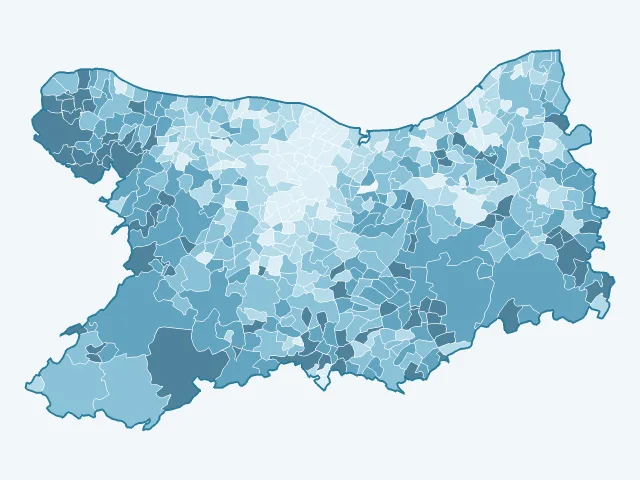 Carte du vote Marine Le Pen dans le Calvados (14)