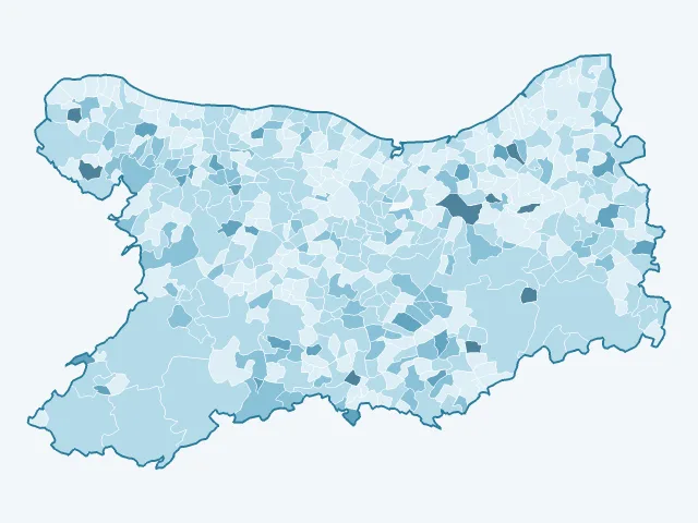 Carte du vote Nathalie Arthaud dans le Calvados (14)