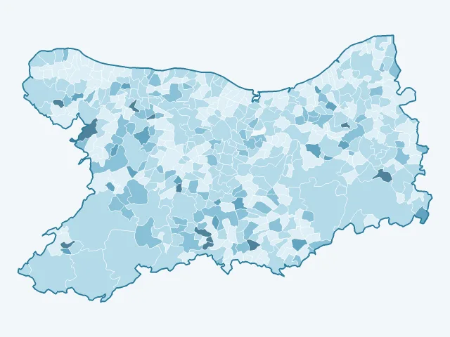 Carte du vote Philippe Poutou dans le Calvados (14)