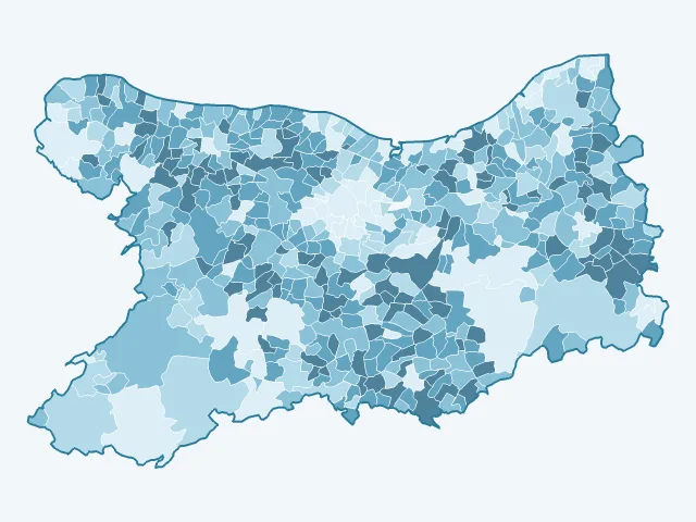 Carte des propriétaires dans le Calvados (14)