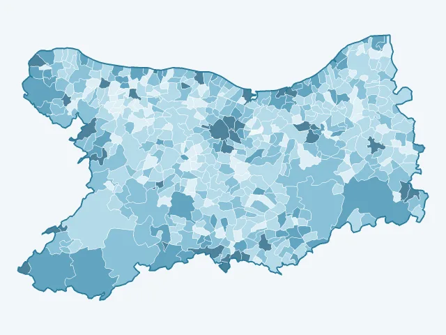 Carte du taux de chômage dans le Calvados (14)