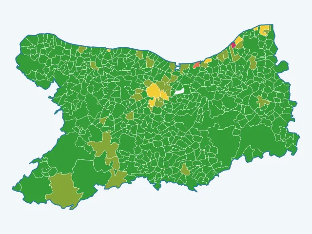 Carte des vols et dégradations dans le Calvados (14)