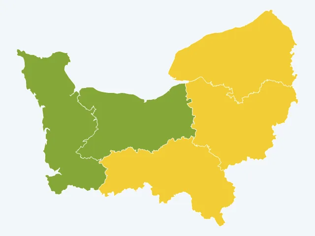 Carte de l'éducation et de la culture en Normandie