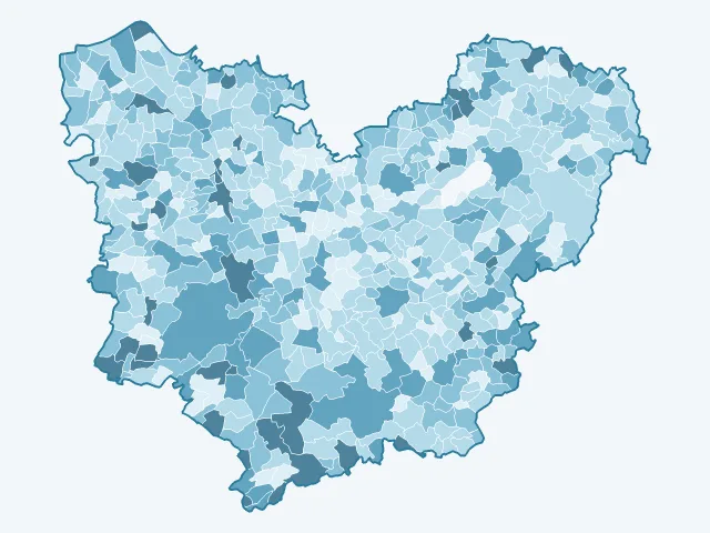 Carte des logements vacants dans l'Eure (27)