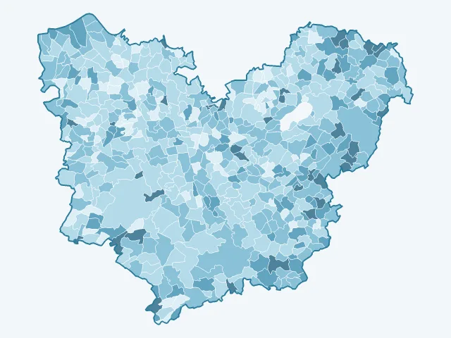 Carte du vote Éric Zemmour dans l'Eure (27)