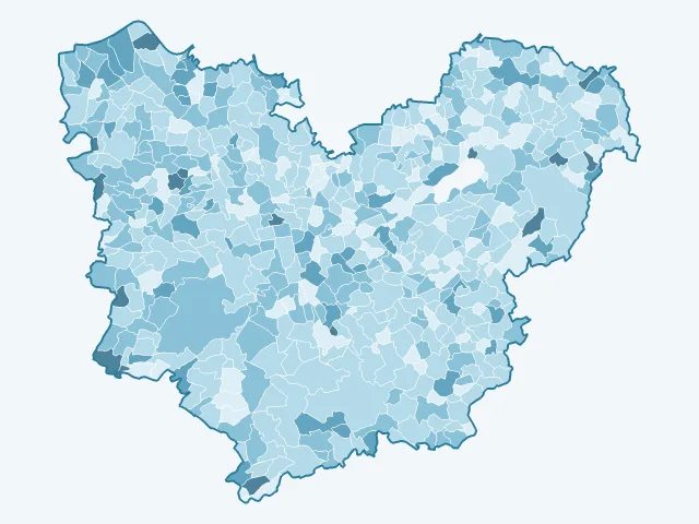 Carte du vote Jean Lassalle dans l'Eure (27)