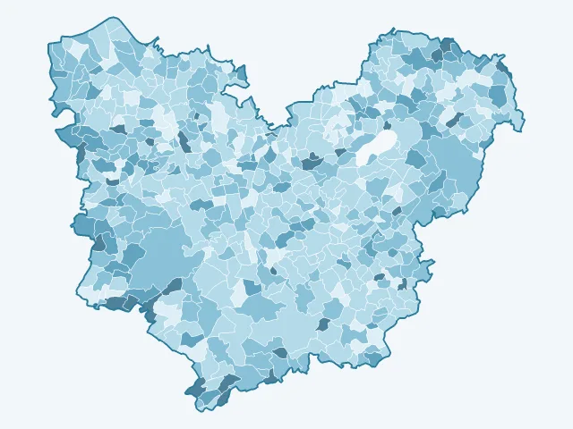 Carte du vote Valérie Pécresse dans l'Eure (27)