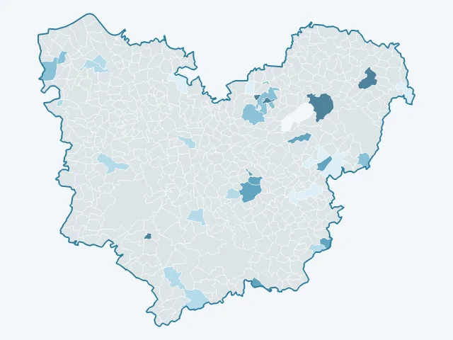 Carte du rendement locatif dans l'Eure (27)