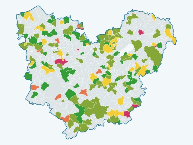 Carte du sentiment de sécurité dans l'Eure (27)