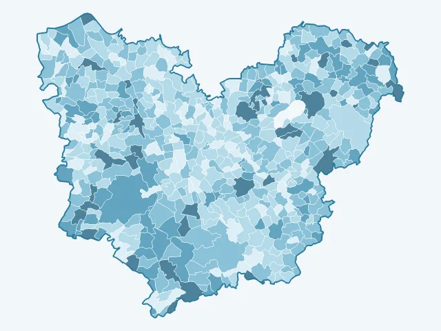 Carte du taux de chômage dans l'Eure (27)