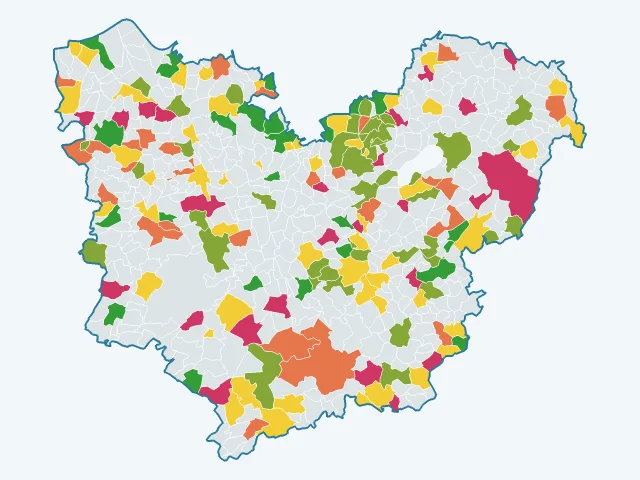Carte de la vie pratique dans l'Eure (27)