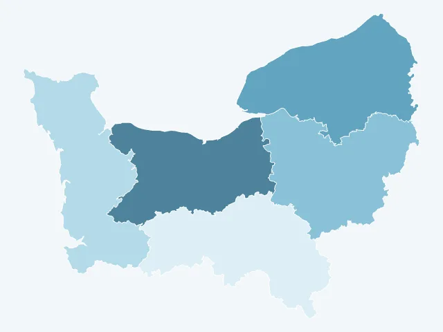 Carte des loyers en Normandie
