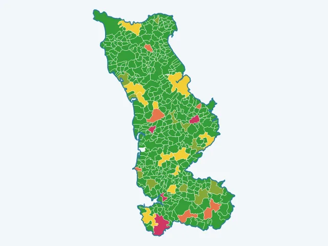 Carte des agressions physiques et sexuelles dans la Manche (50)