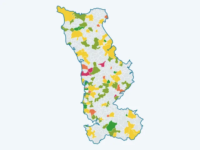 Carte de la satisfaction des habitants dans la Manche (50)