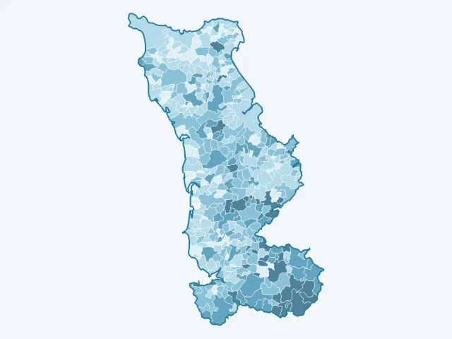 Carte des logements vacants dans la Manche (50)