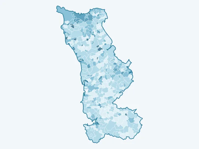 Carte du vote Anne Hidalgo dans la Manche (50)