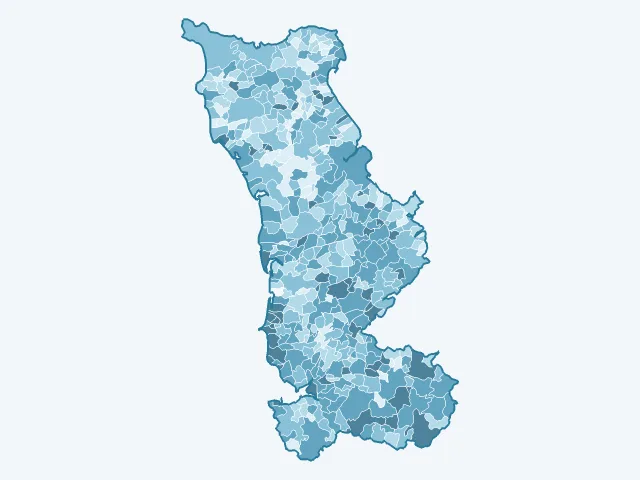Carte du vote Emmanuel Macron dans la Manche (50)