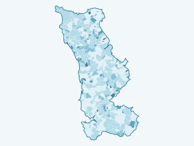 Carte du vote Nathalie Arthaud dans la Manche (50)