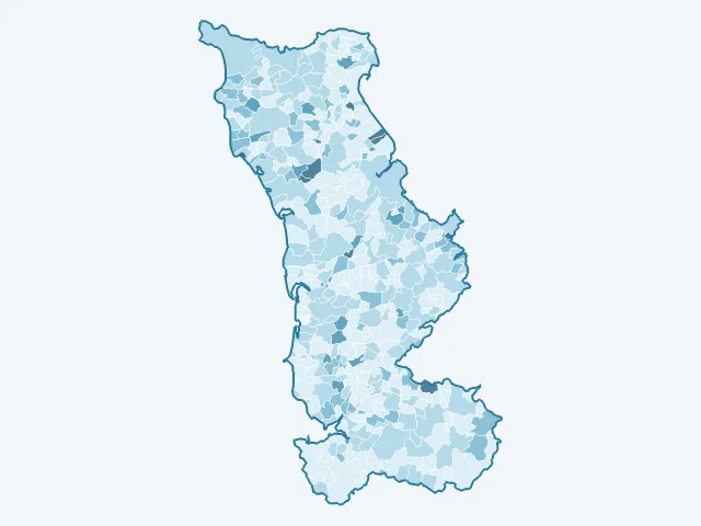 Carte du vote Philippe Poutou dans la Manche (50)
