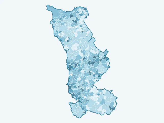 Carte du vote Yannick Jadot dans la Manche (50)
