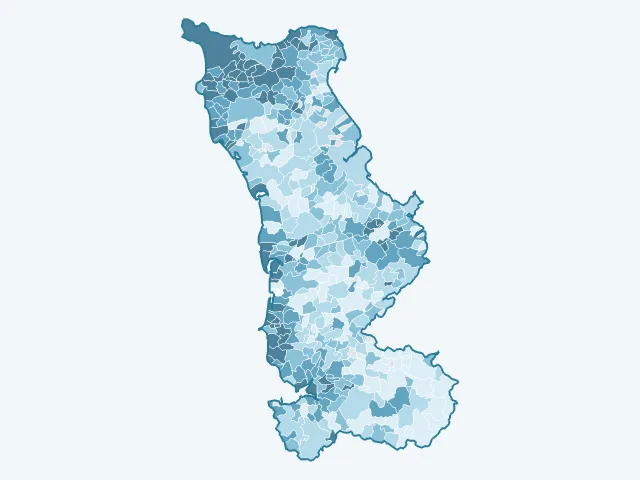 Carte du revenu moyen dans la Manche (50)