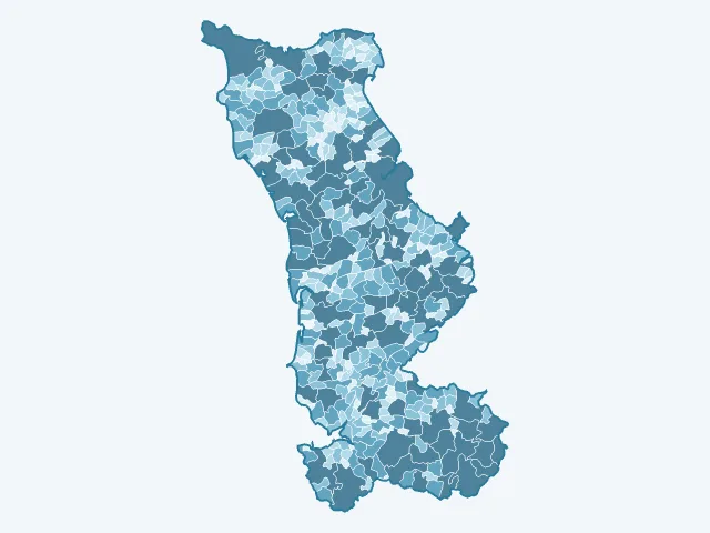 Carte de la superficie dans la Manche (50)