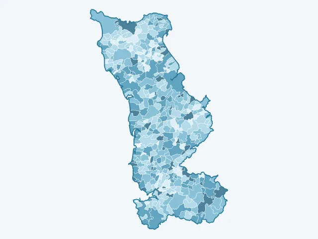 Carte du taux de chômage dans la Manche (50)