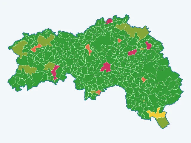 Carte des agressions physiques et sexuelles dans l'Orne (61)