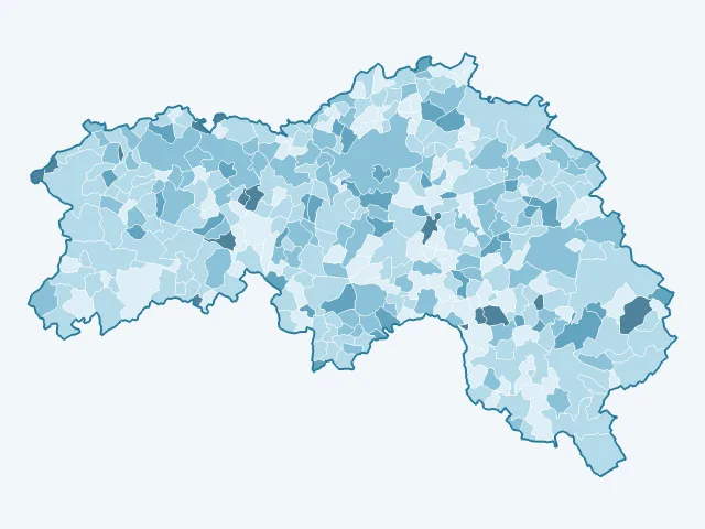 Carte du vote Fabien Roussel dans l'Orne (61)