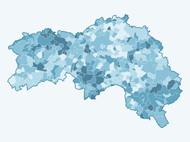 Carte du vote Jean-Luc Mélenchon dans l'Orne (61)